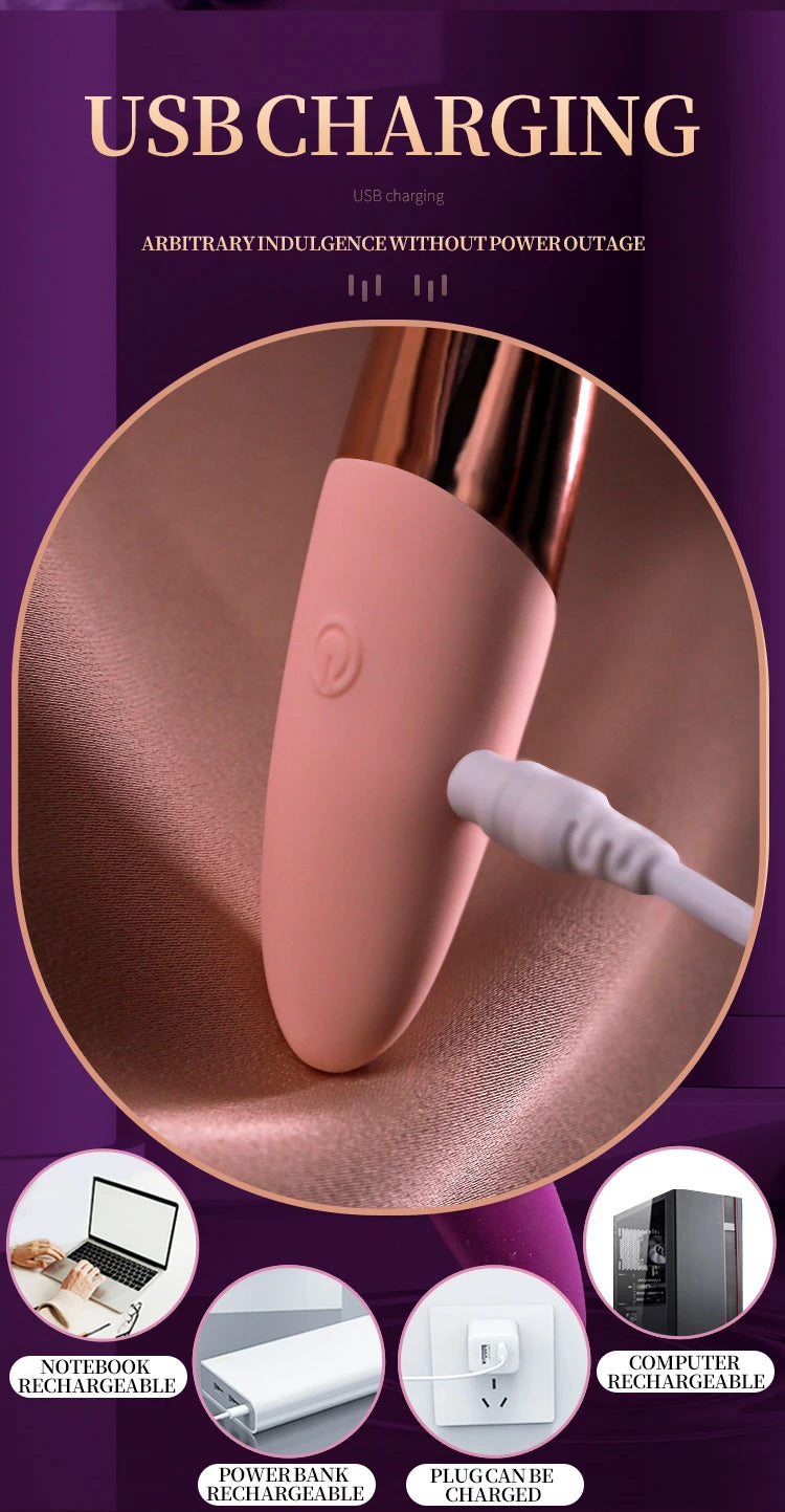 "Vibromasseur point G utilisé pour la stimulation magnétique du clitoris féminin, avec vibrations multifréquences ultrasoniques et rechargeables."