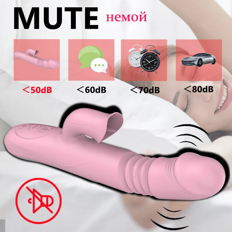 Stimulateur 2 en 1 Léchage + Vibration – Sextoy Chauffant pour Femme