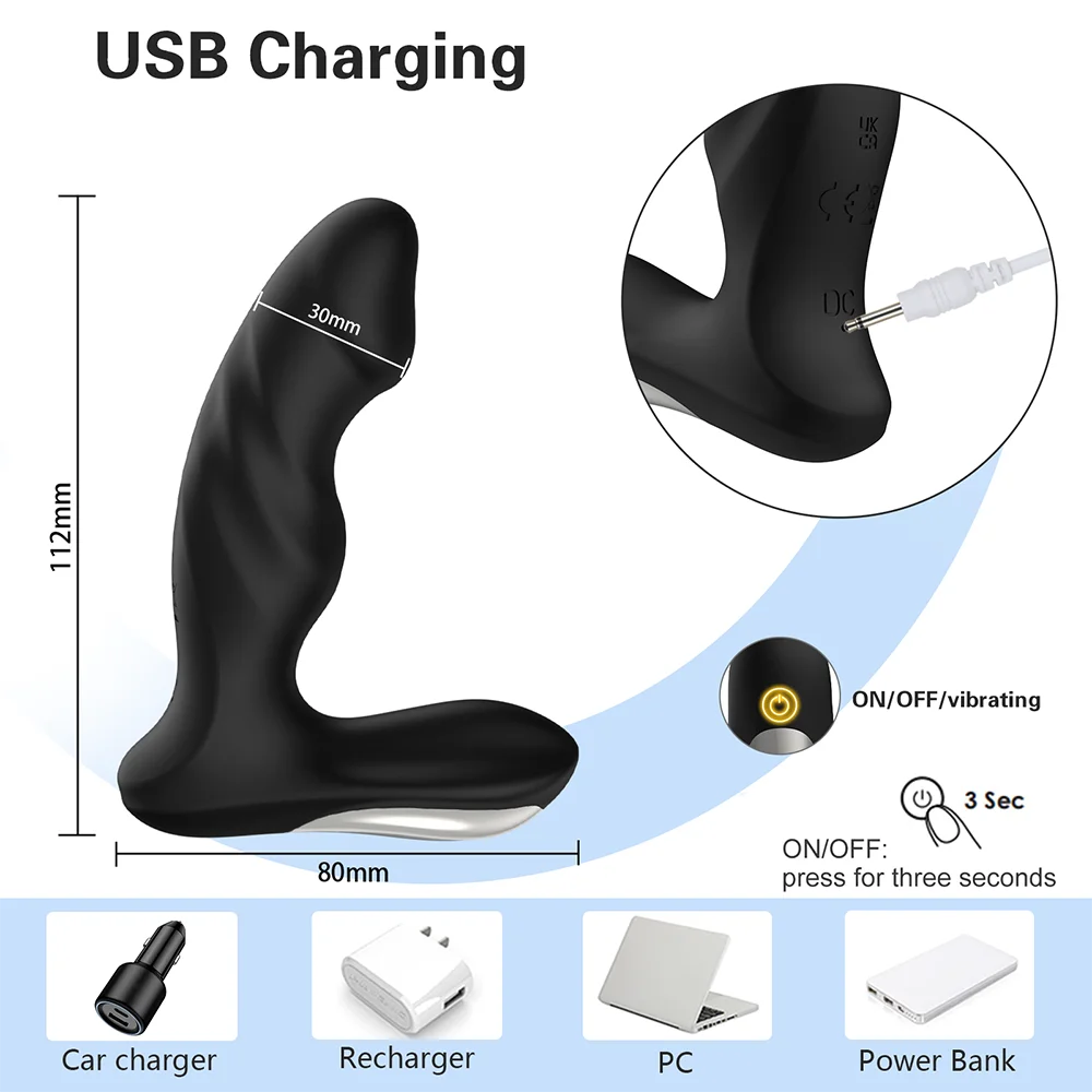 Stimulateur de Prostate Rotatif pour Homme – Vibromasseur Anal Connecté Bluetooth avec Télécommande Sans Fil