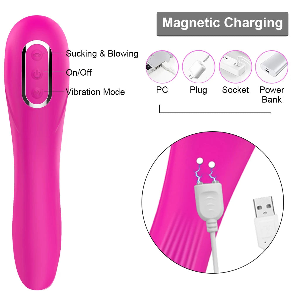 Vibromasseur à Succion – Stimulateur Clitoridien & Effet Caresse Orale