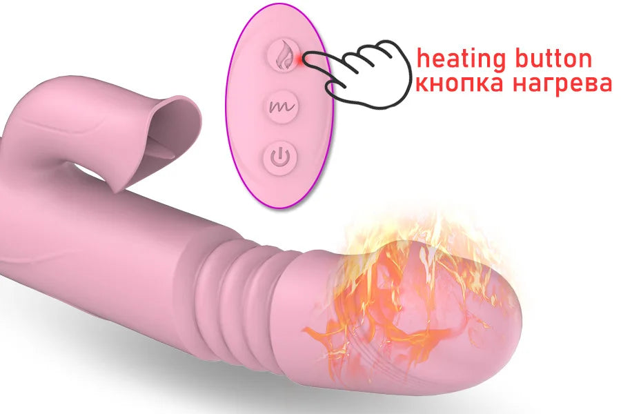 Stimulateur 2 en 1 Léchage + Vibration – Sextoy Chauffant pour Femme