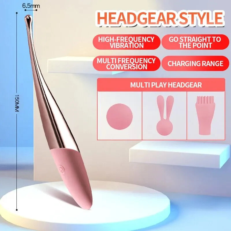 "Vibromasseur point G utilisé pour la stimulation magnétique du clitoris féminin, avec vibrations multifréquences ultrasoniques et rechargeables."