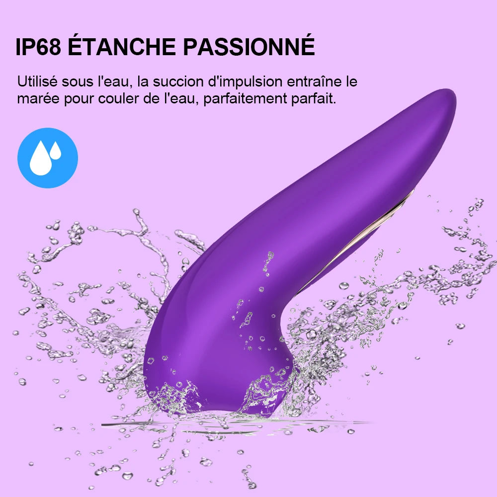 "Vibrateur suceur clitoridien – Stimule le point G, les tétons et le clitoris pour un plaisir intense. Masturbateur érotique conçu pour le plaisir féminin."