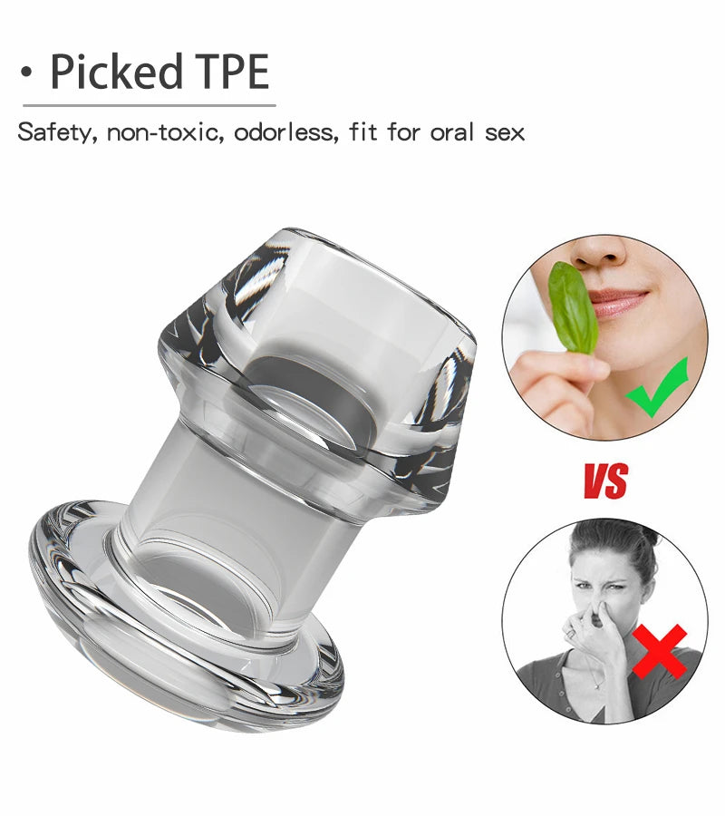 Plug Anal Creux en Silicone – Tunnel Dilatateur avec Base Sécurisée
