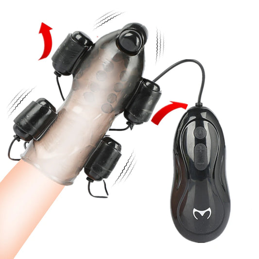 Vibrateur 12 Vitesses pour Gland Masculin - Stimulation du Pénis et Masturbation - Sextoy Homme pour Retarder l’Éjaculation