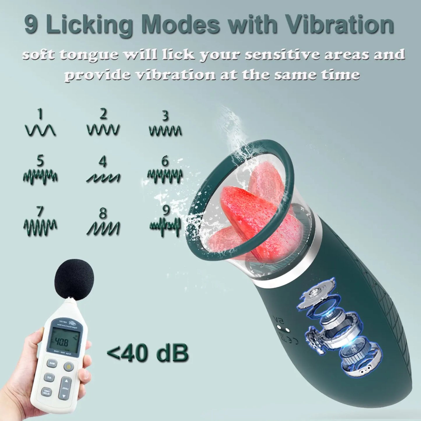 Stimulateur Clitoridien LICKLIP – Vibromasseur à Langue Léchante & Suceur de Clitoris