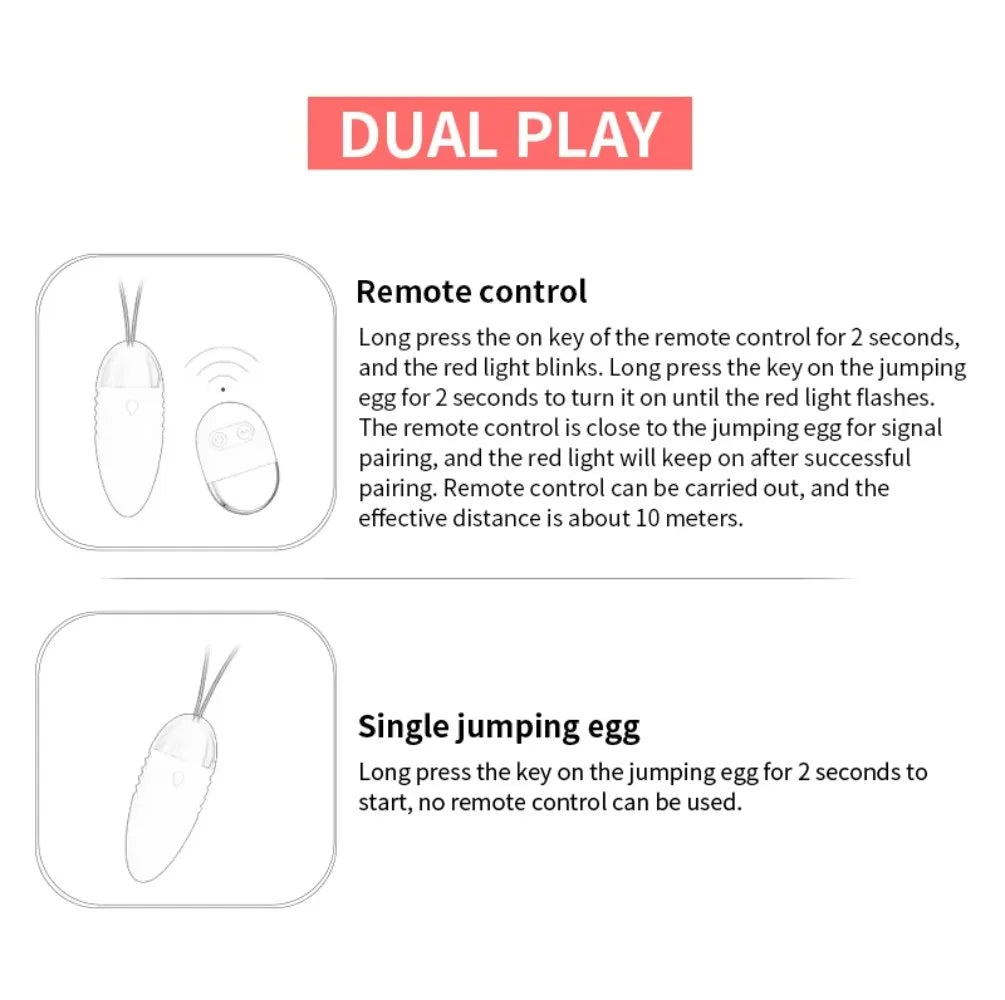 Boule de Massage Vaginale Vibrante – 10 Vitesses avec Télécommande Sans Fil