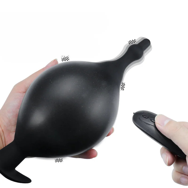 Plug Anal Gonflable Vibrant - 12 Modes de Vibration | Massage Prostatique et Expansion Anale