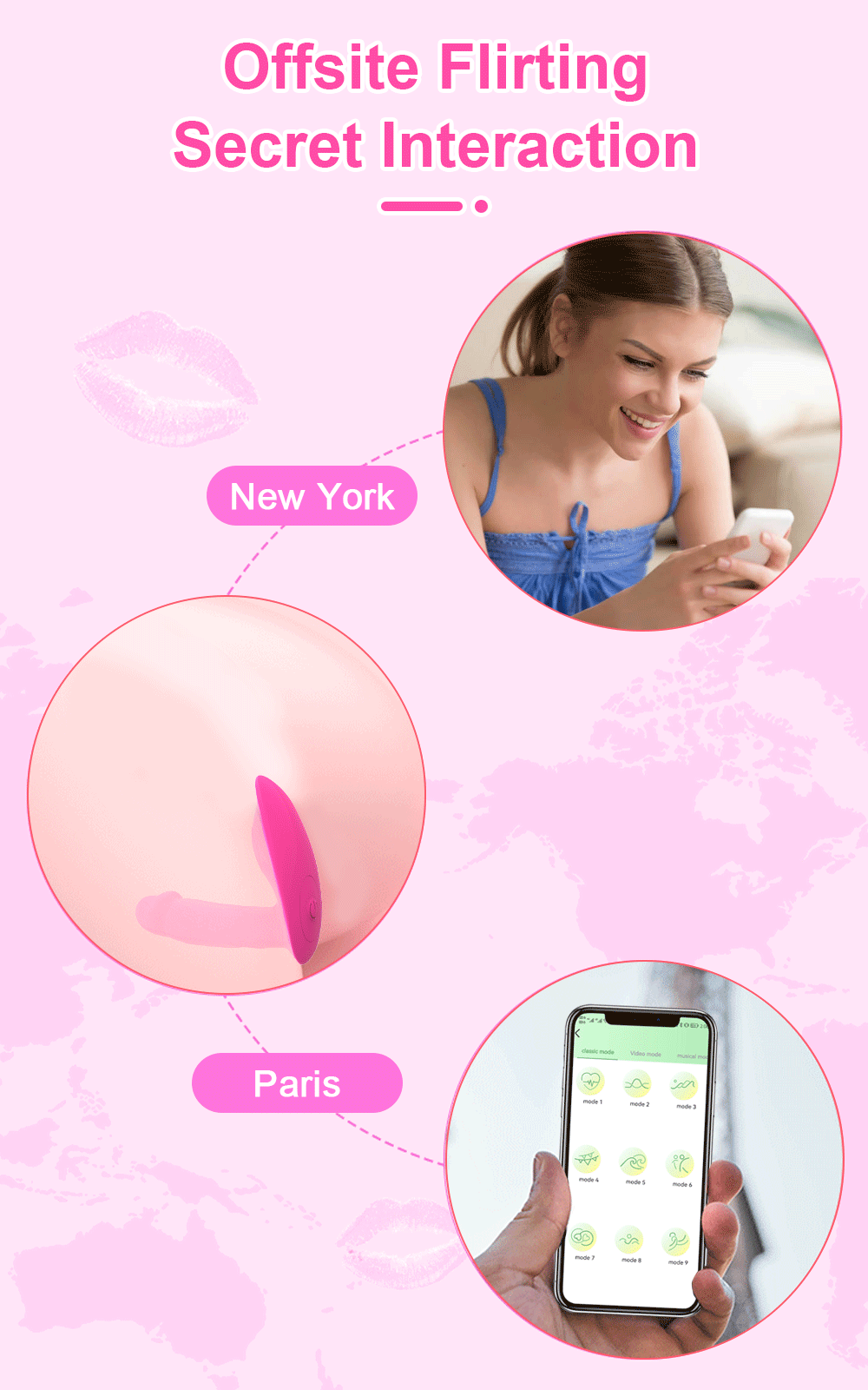 Mini Vibromasseur Portatif Connecté – Stimulateur Point G & Clitoris Bluetooth