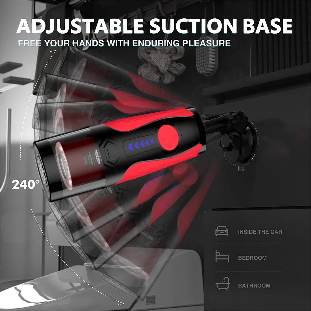 Masturbateur Téléscopique Automatique – Cup Vibrante à Poussée et Rotation pour Homme