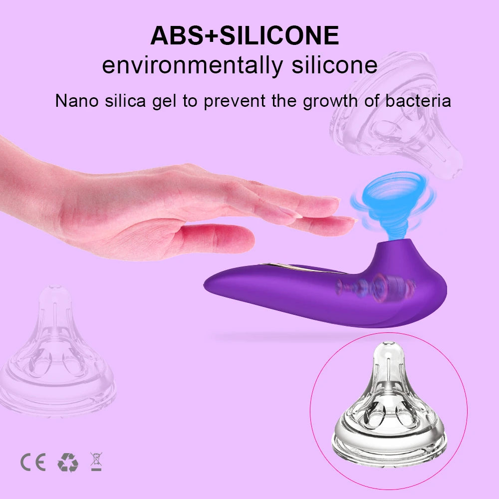 "Vibrateur suceur clitoridien – Stimule le point G, les tétons et le clitoris pour un plaisir intense. Masturbateur érotique conçu pour le plaisir féminin."