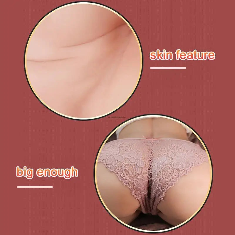 Masturbateur 3D Réaliste en TPE – Fesses XXL avec Vagin et Anus pour Homme