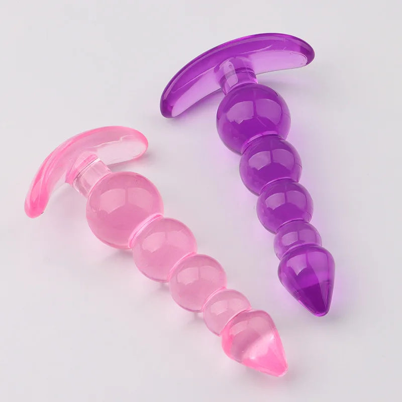 Plug Anal Silicone Souple – Perles Progressives & Massage Prostatique | Sextoy Unisexe pour Homme & Femme
