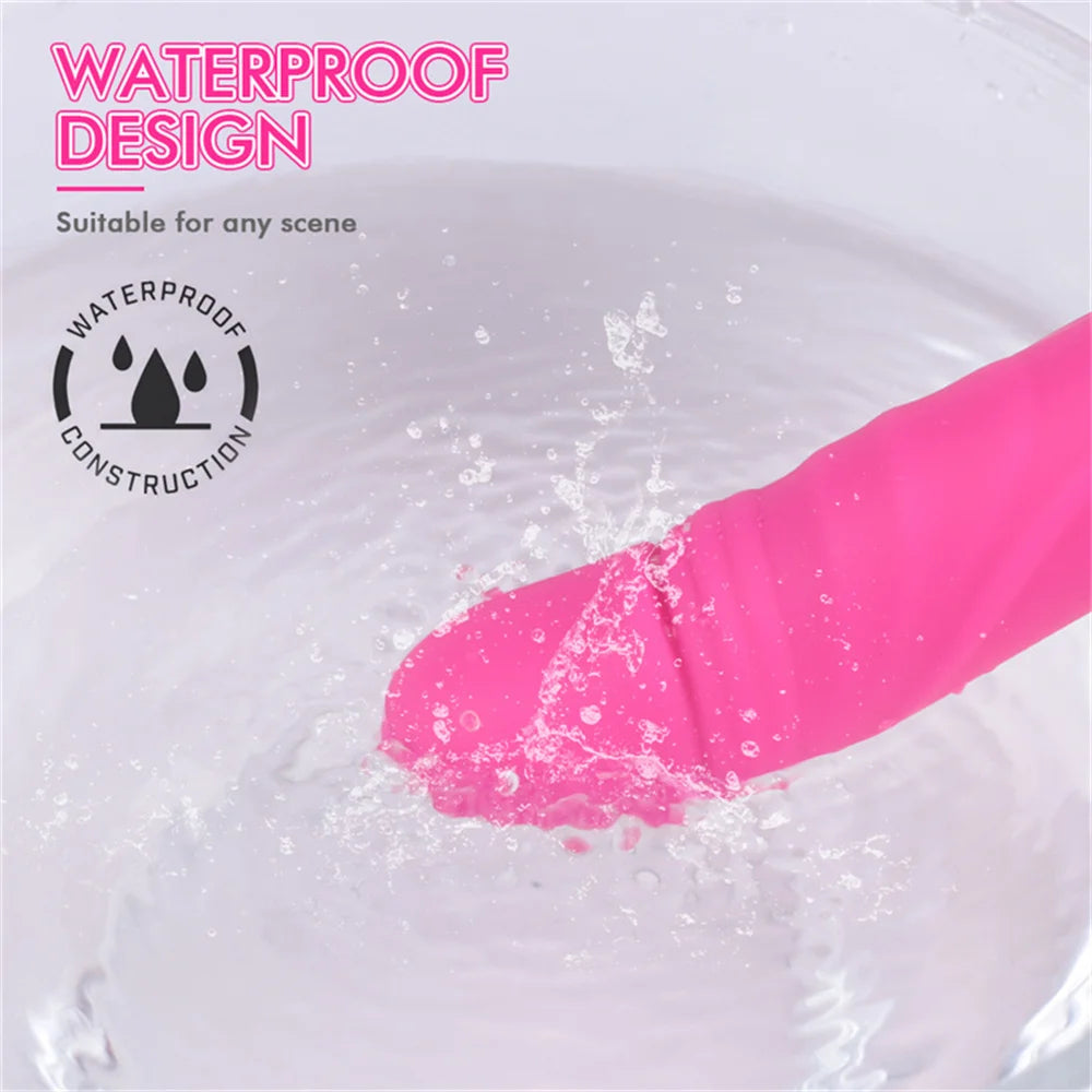 Baguette Vibrante Puissante en Silicone – Stimulateur Clitoridien et Vaginal – Vibromasseur G-Spot à Orgasme Rapide