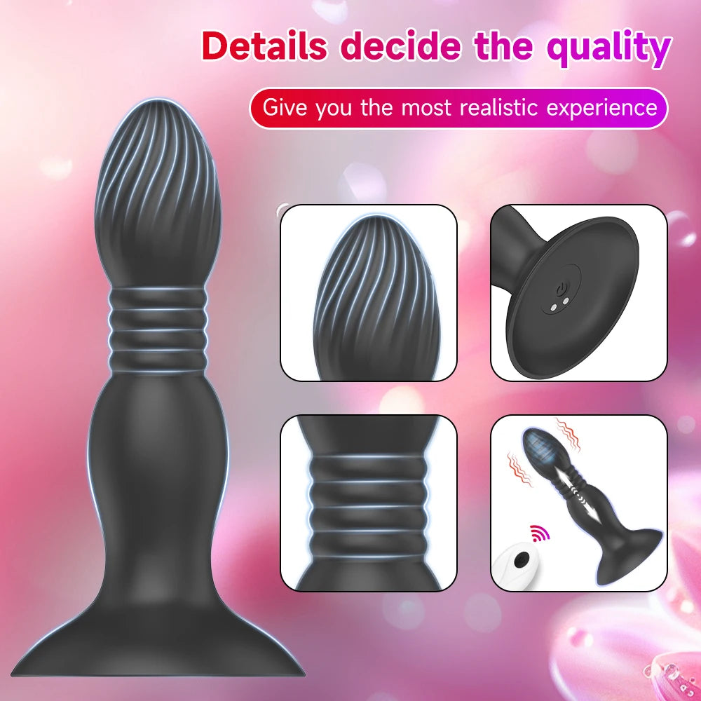 Plug anal vibrant connecté – Stimulateur de prostate masculin avec contrôle à distance via application Bluetooth, pour une expérience de plaisir intense et personnalisée.
