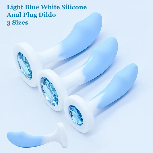 Plug Anal en Silicone avec Base Cristal – Sextoy de Stimulation Anale