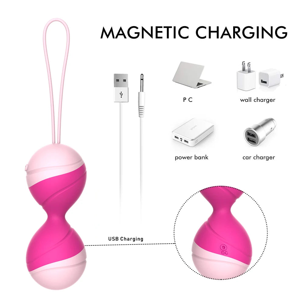 Boules de Kegel Vibrantes avec Télécommande – Œuf Vibrant pour Exercices Vaginal & Renforcement du Périnée