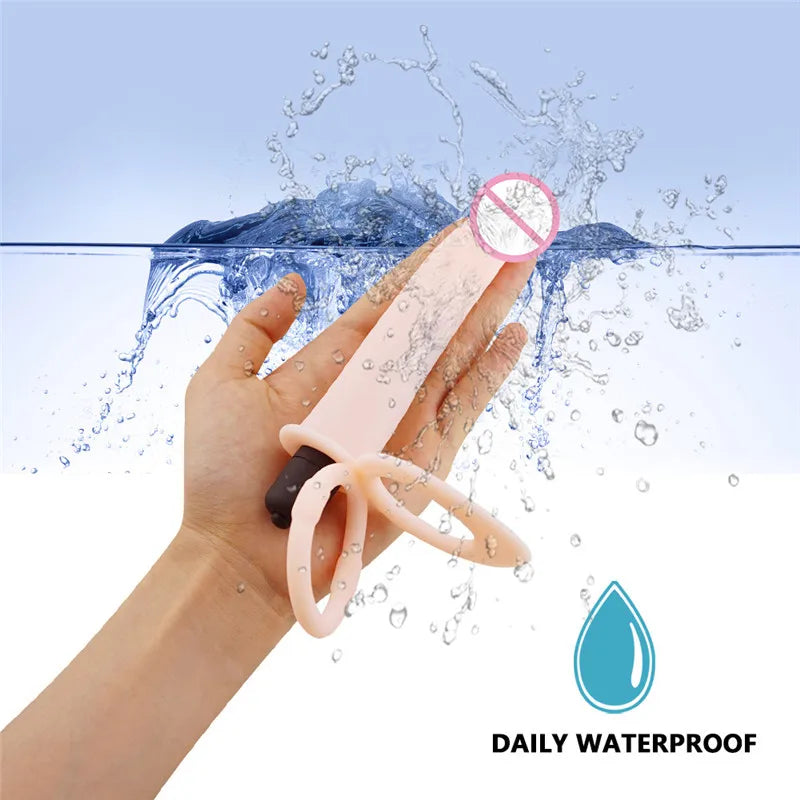 Double Pénétration - Sextoy Vibrant avec Plug Anal et Stimulateur Point G