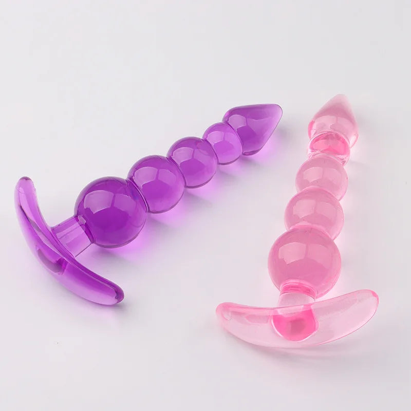 Plug Anal Silicone Souple – Perles Progressives & Massage Prostatique | Sextoy Unisexe pour Homme & Femme