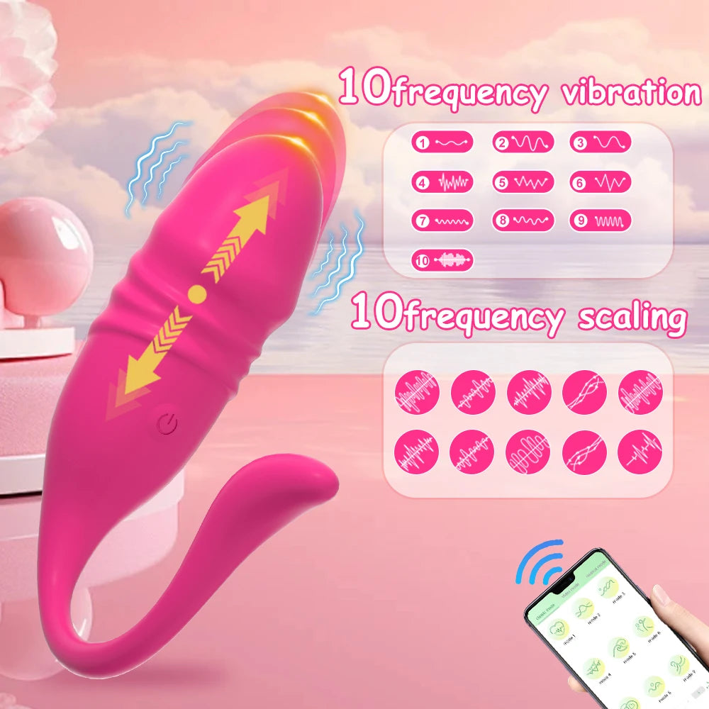 Vibromasseur Bluetooth Télécommandé – G-Spot & Dildo Téléscopique avec Contrôle via Application