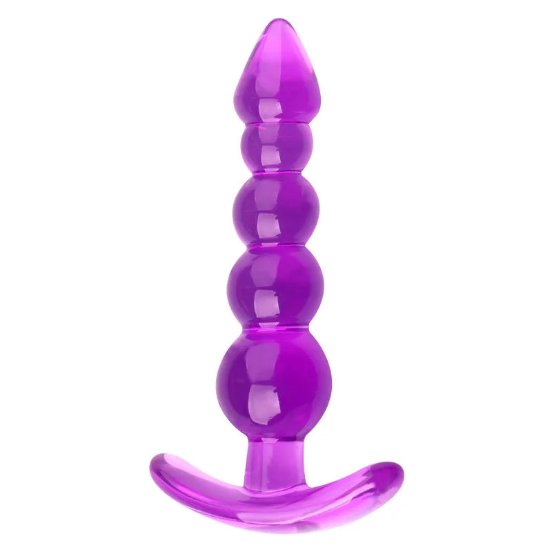 Plug Anal Silicone Souple – Perles Progressives & Massage Prostatique | Sextoy Unisexe pour Homme & Femme