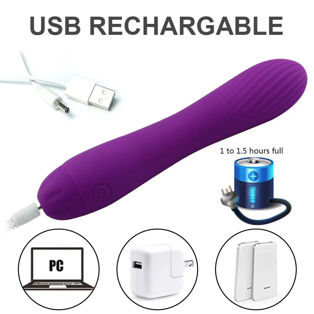 ibromasseur Réaliste en Silicone Souple – Rechargeable – Stimulateur Clitoridien et Vaginal pour Femme