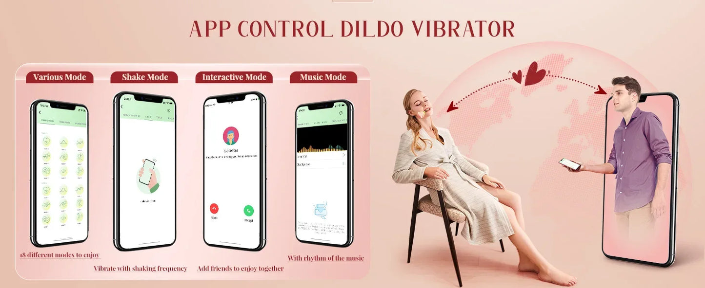 Gode Réaliste Téléscopique Vibrant Chauffant – Contrôle à Distance via Appli