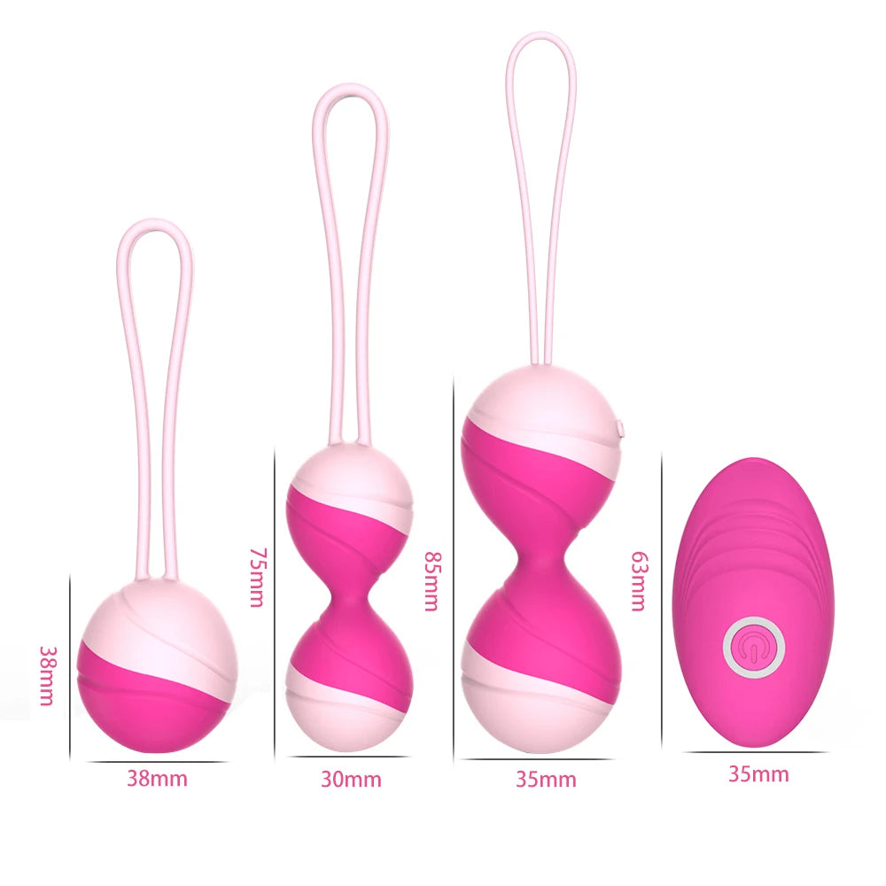 Boules de Kegel Vibrantes avec Télécommande – Œuf Vibrant pour Exercices Vaginal & Renforcement du Périnée