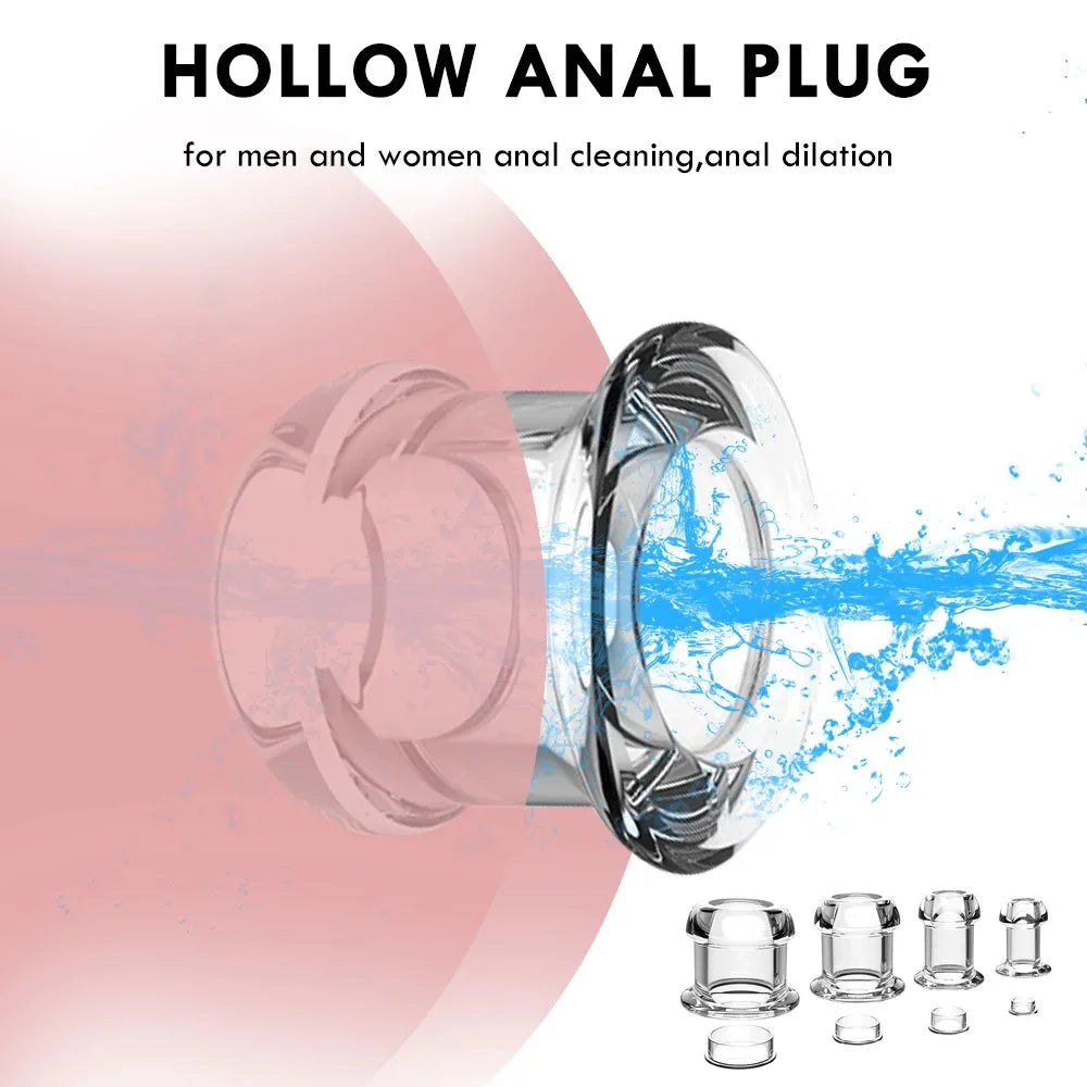 Plug Anal Creux en Silicone – Tunnel Dilatateur avec Base Sécurisée
