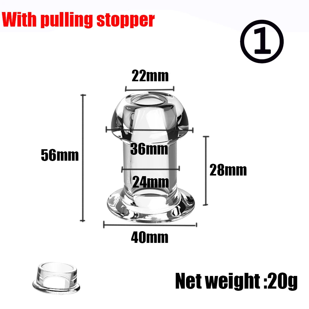 Plug Anal Creux en Silicone – Tunnel Dilatateur avec Base Sécurisée