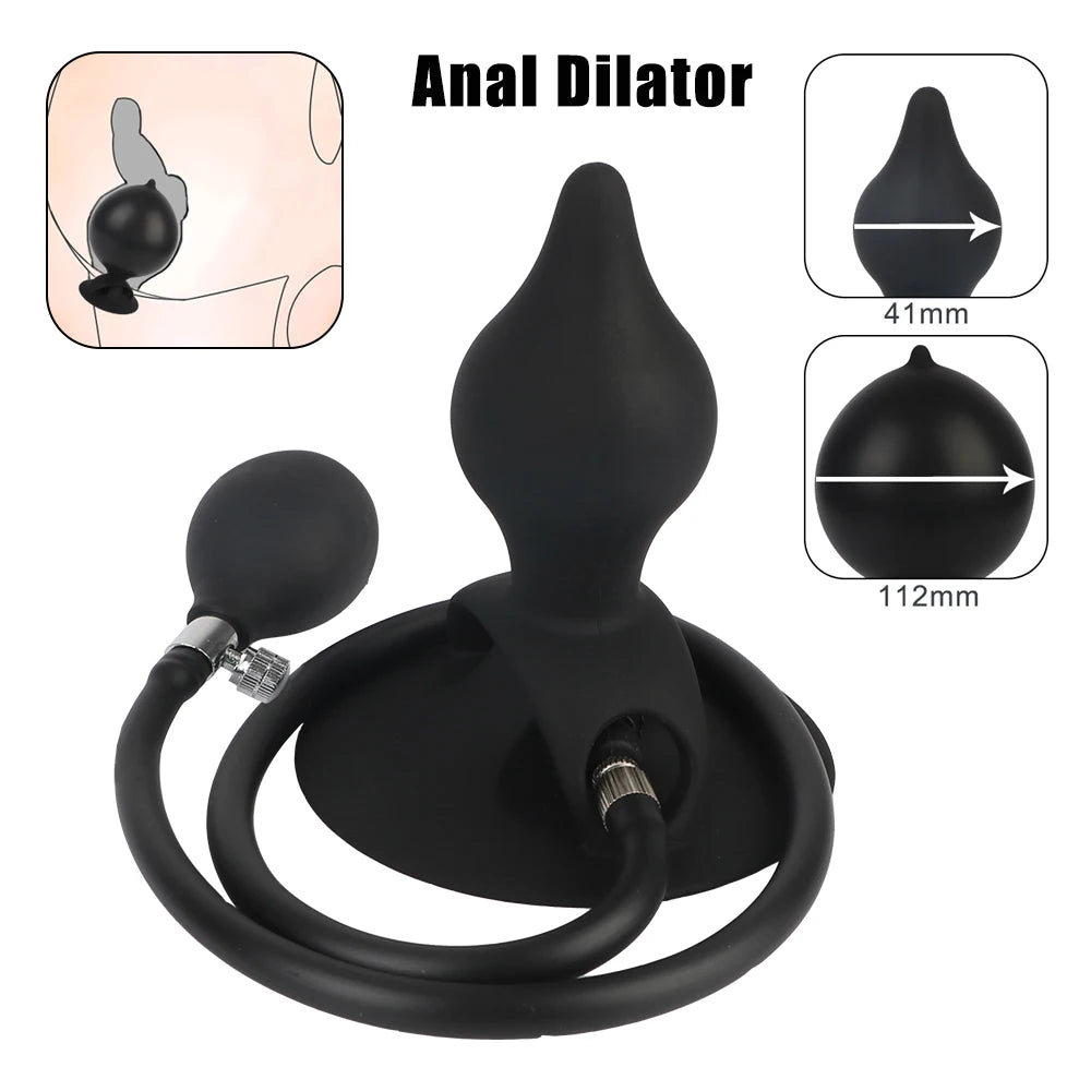 Plug Anal Gonflable Portable avec Ventouse - Stimulation Prostatique et Dilatation Anale | Sextoy Unisexe