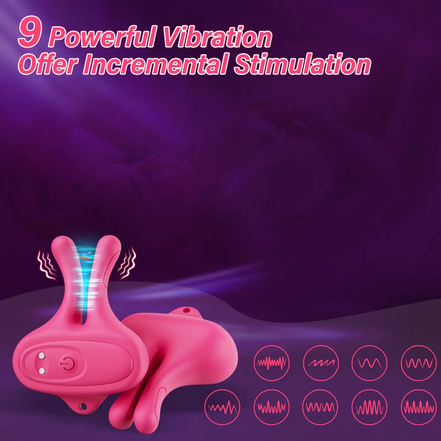 Pinces Vibrantes pour Seins - 9 Modes de Vibration - Stimulation Magnétique des Tétons - Accessoire Érotique BDSM pour Femmes et Couples