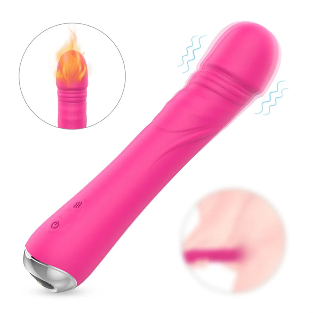 Baguette Vibrante Puissante en Silicone – Stimulateur Clitoridien et Vaginal – Vibromasseur G-Spot à Orgasme Rapide