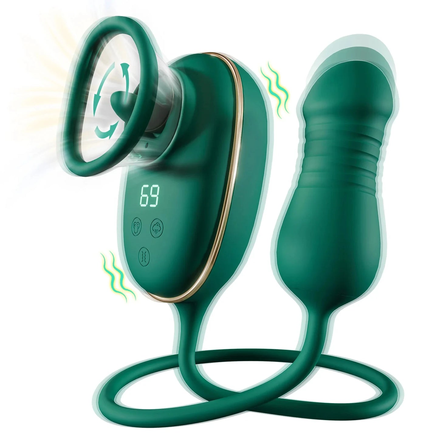 Vibromasseur Clitoridien avec Succion et Langue Léchante – Stimulateur Intime Multifonction pour Femme | Masturbateur Clitoris, Mamelons et Vagin