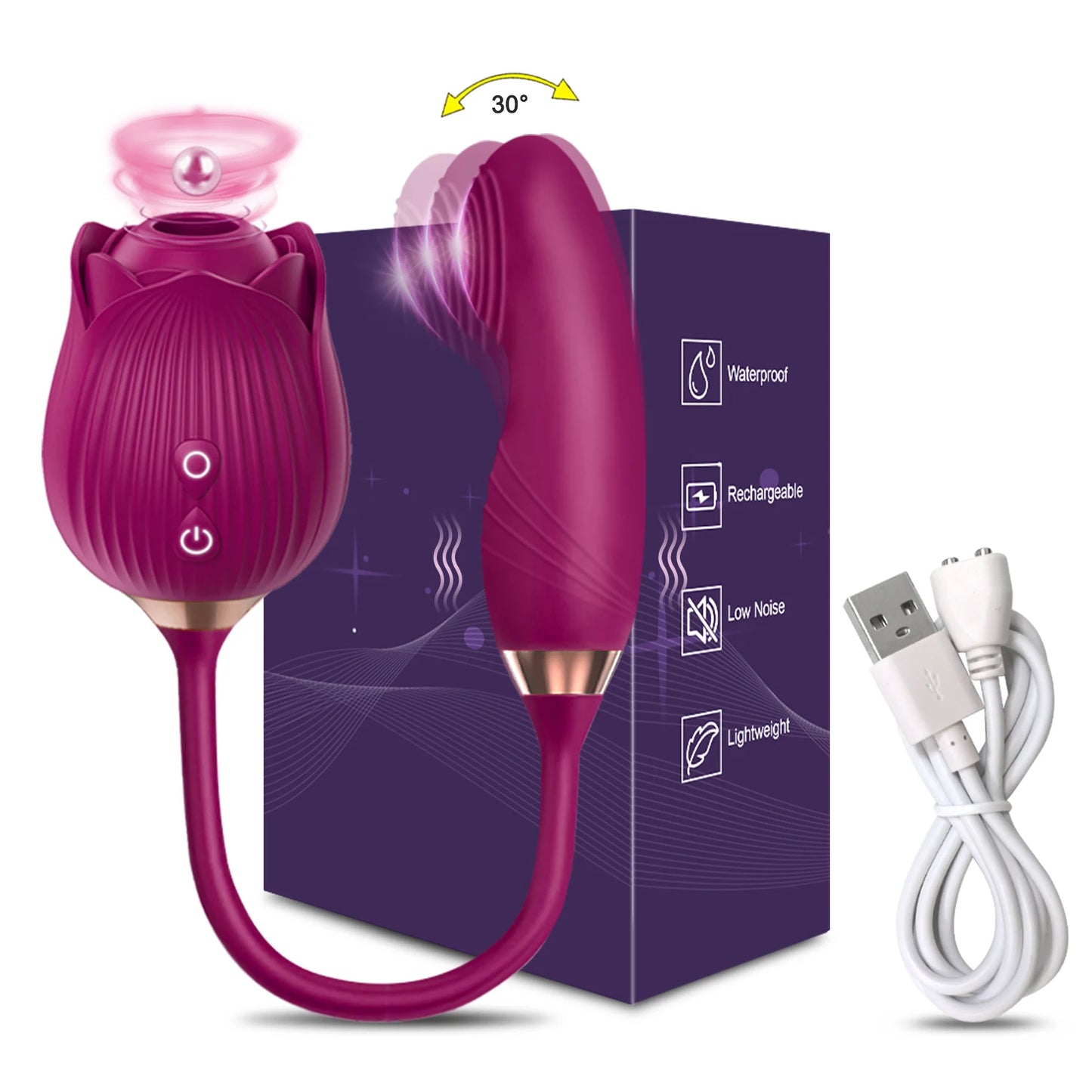 Vibromasseur Suceur de Clitoris – Stimulateur Multi-Zones pour Femme | Clitoris, Mamelons, Point G