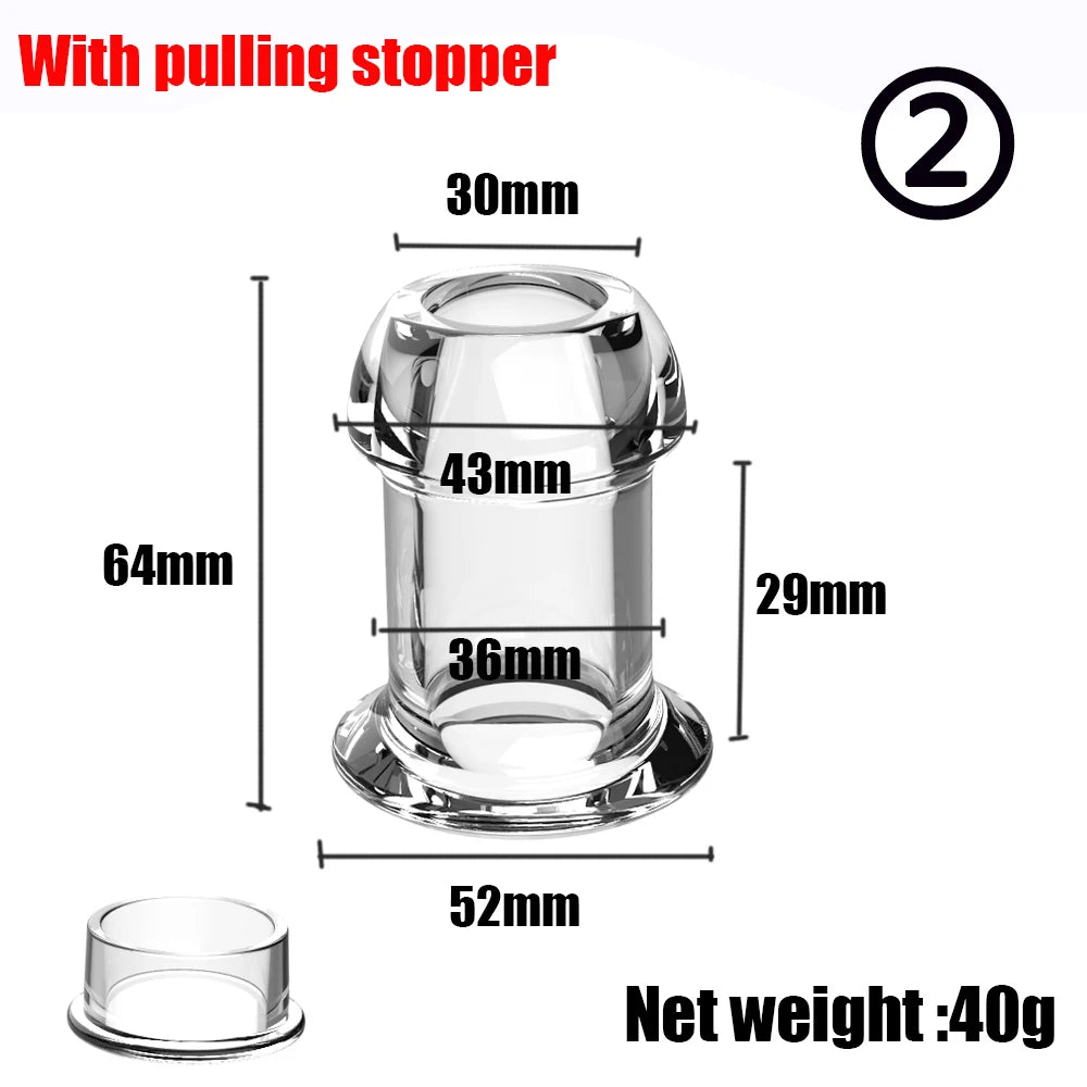 Plug Anal Creux en Silicone – Tunnel Dilatateur avec Base Sécurisée