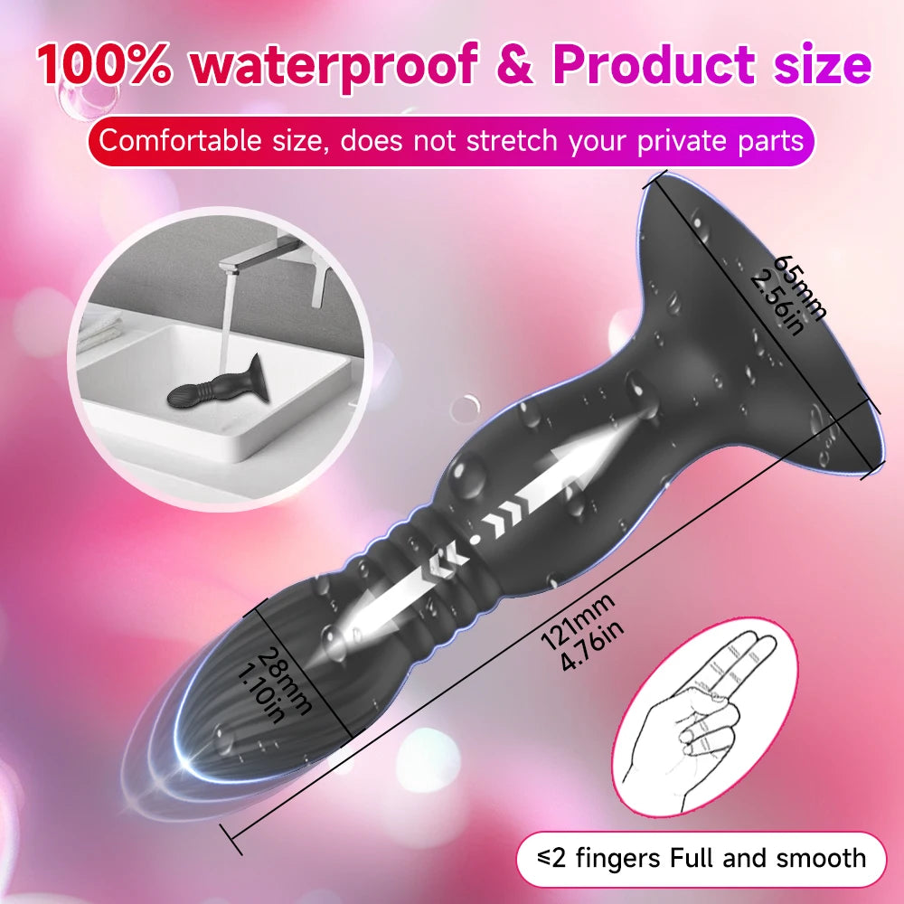 Plug anal vibrant connecté – Stimulateur de prostate masculin avec contrôle à distance via application Bluetooth, pour une expérience de plaisir intense et personnalisée.
