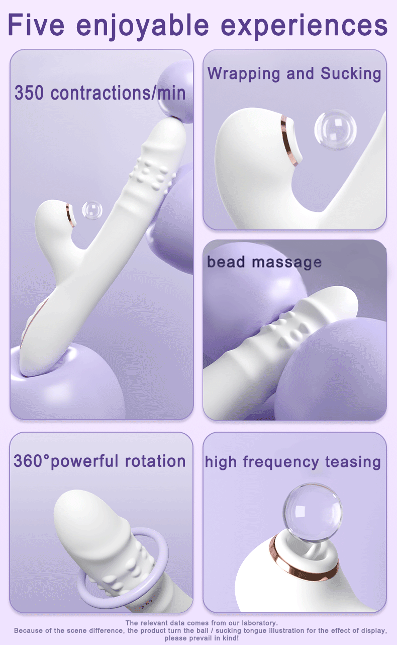 Vibromasseur Va-et-Vient Multifonction – Vibration, Succion & Léchage