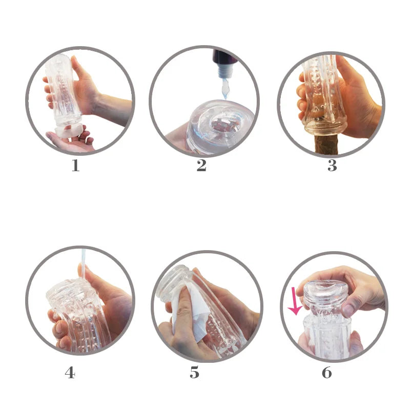Masturbateur Homme – Vagin en Silicone Transparent avec Effet de Succion