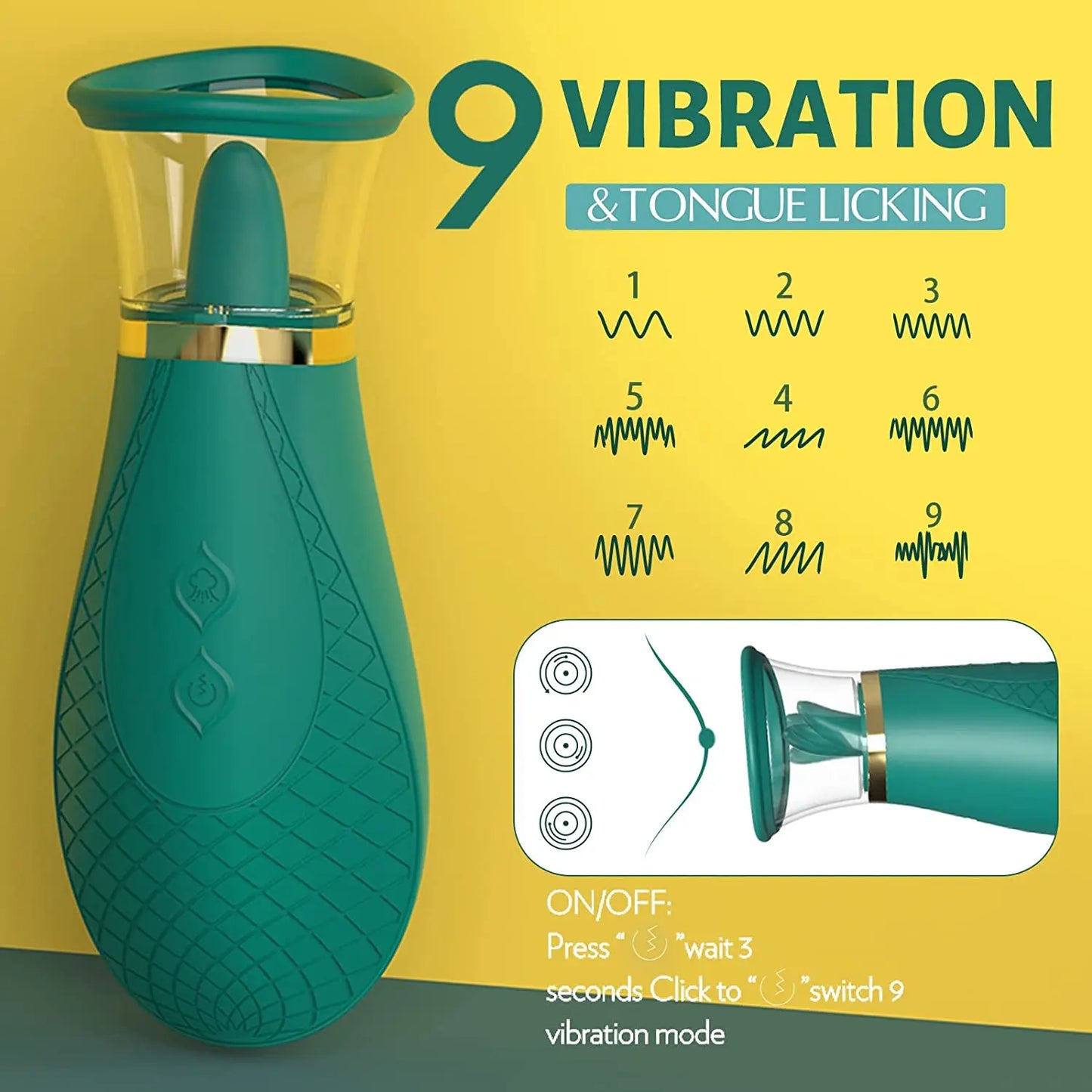 Stimulateur Clitoridien LICKLIP – Vibromasseur à Langue Léchante & Suceur de Clitoris