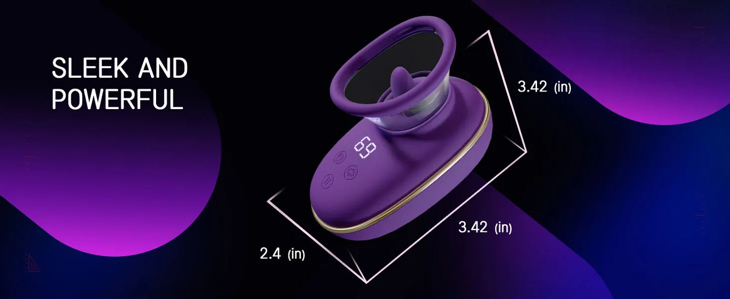 Vibromasseur Clitoridien avec Succion et Langue Léchante – Stimulateur Intime Multifonction pour Femme | Masturbateur Clitoris, Mamelons et Vagin