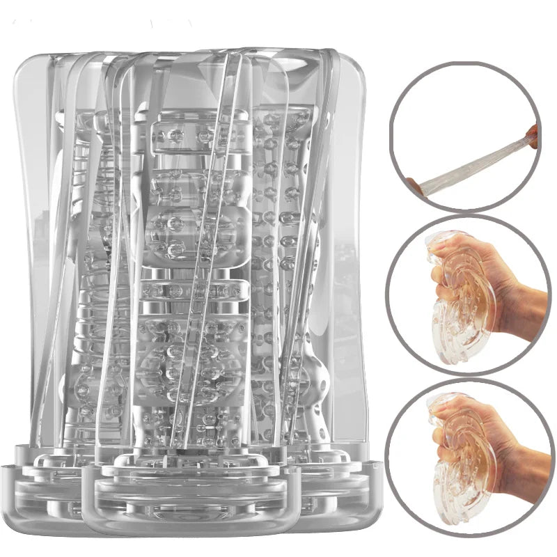 Masturbateur Homme – Vagin en Silicone Transparent avec Effet de Succion