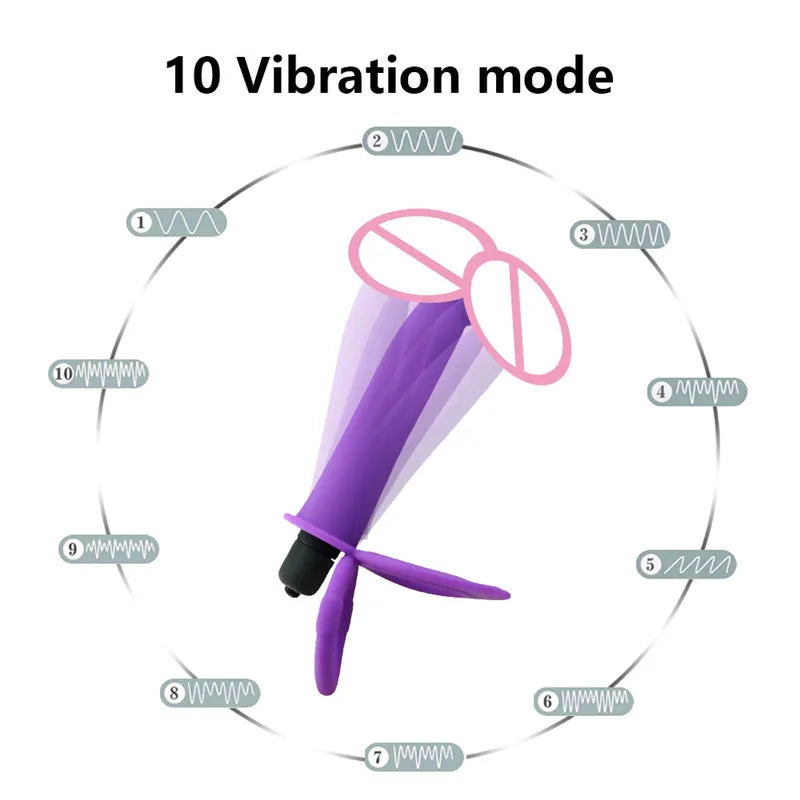 Double Pénétration - Sextoy Vibrant avec Plug Anal et Stimulateur Point G