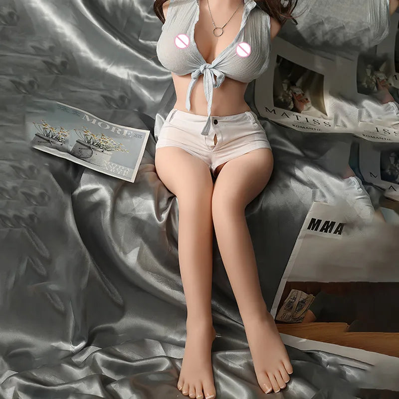 Sex Doll Demi-Corps avec Tête et Seins Réalistes – Poupée Féminine en Silicone avec Vagin Intégré, Masturbateur pour Homme
