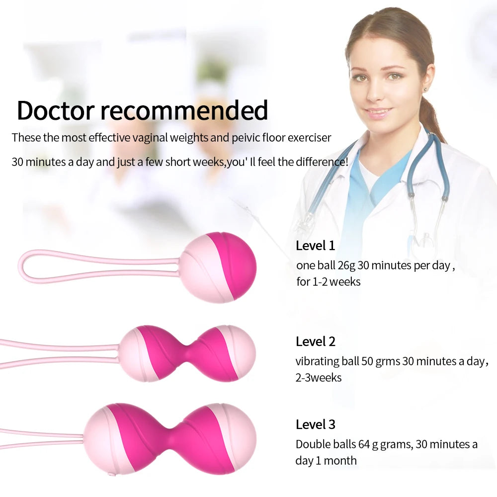 Boules de Kegel Vibrantes avec Télécommande – Œuf Vibrant pour Exercices Vaginal & Renforcement du Périnée