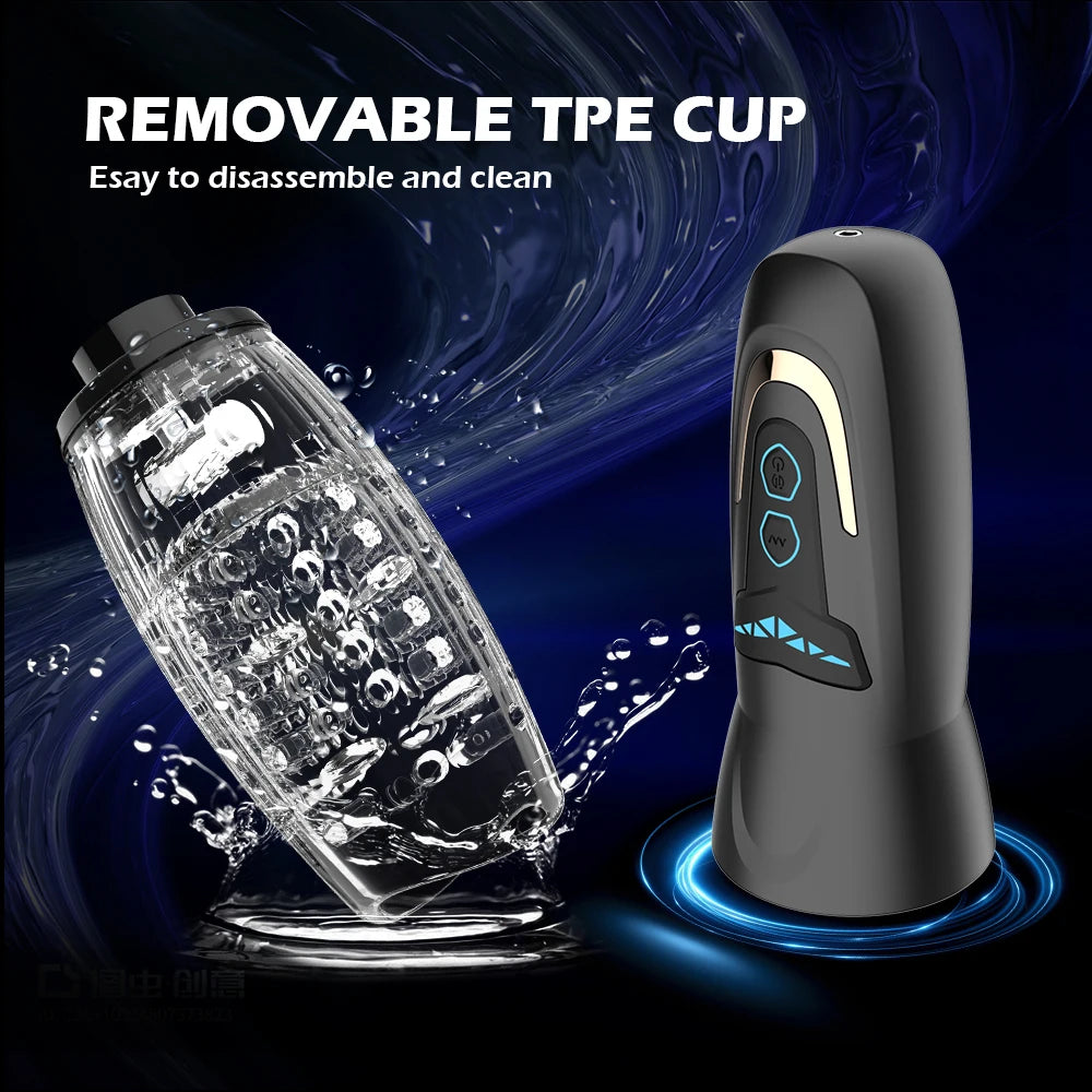 Masturbateur Téléscopique Automatique – Cup Vibrante à Poussée et Rotation pour Homme