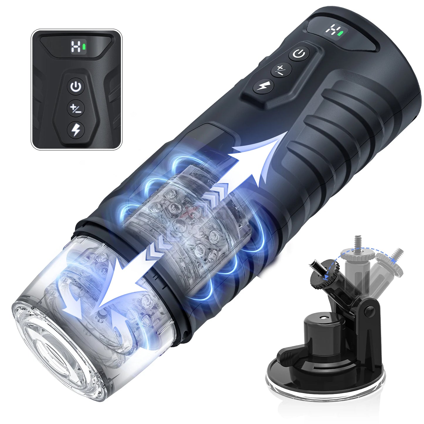 Masturbateur Téléscopique Automatique – Cup Vibrante à Poussée et Rotation pour Homme
