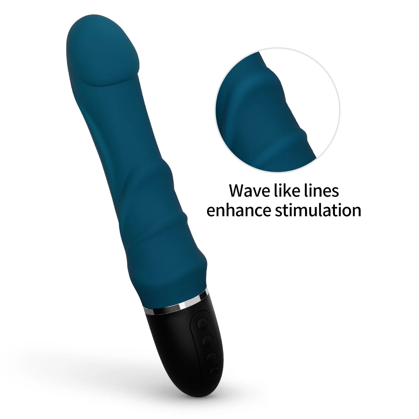 Vibrateur en Silicone Doux 10 Modes - Godemichet Vibrant pour Femme - Stimulateur Clitoridien et Point G - Masturbateur Féminin et Sextoy pour Couple