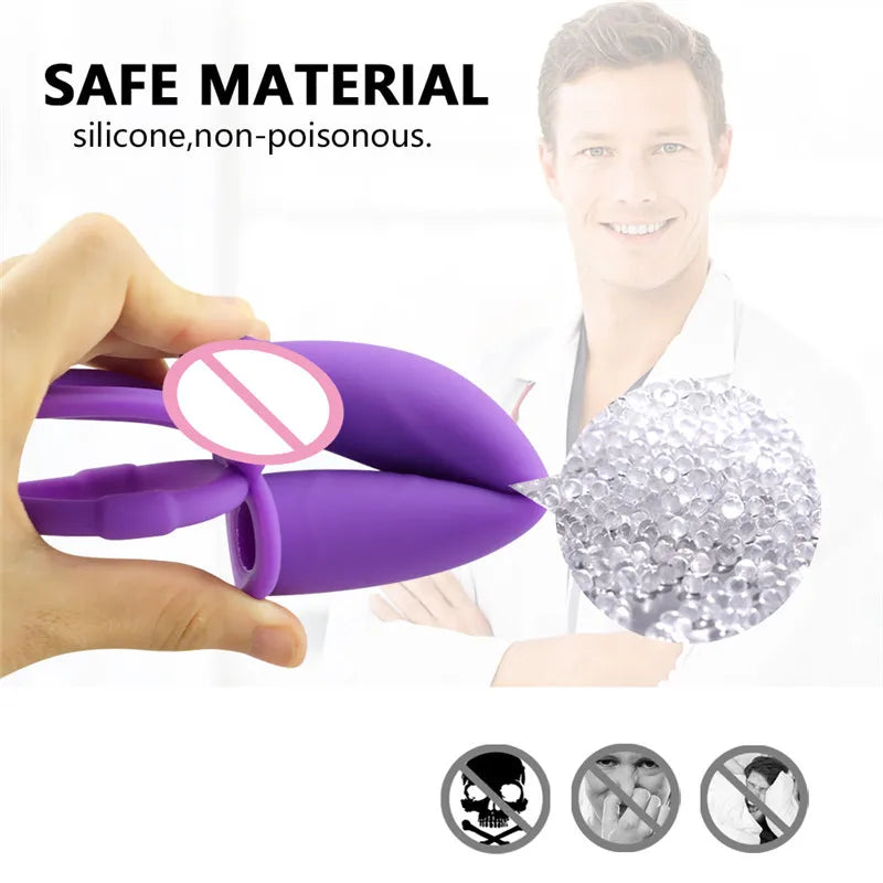 Double Pénétration - Sextoy Vibrant avec Plug Anal et Stimulateur Point G