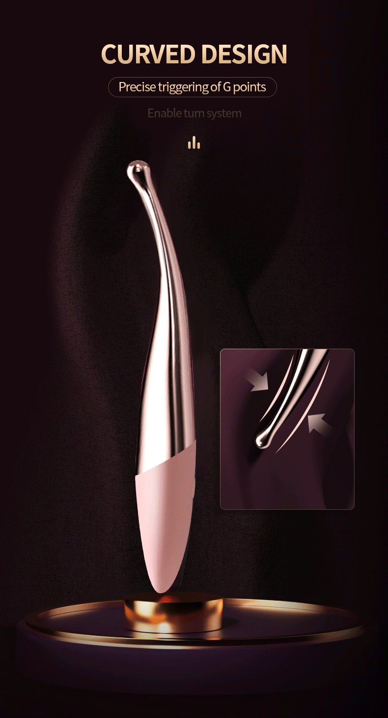 "Vibromasseur point G utilisé pour la stimulation magnétique du clitoris féminin, avec vibrations multifréquences ultrasoniques et rechargeables."